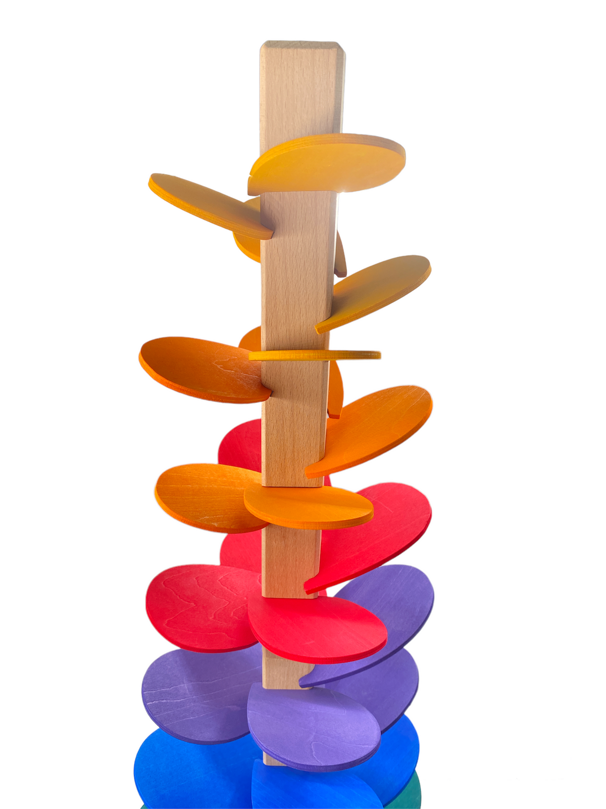 Large Rainbow Wooden Marble Tree – Assembly Required or Preassembled by Green Elephant Home and Toys – alternate view 3