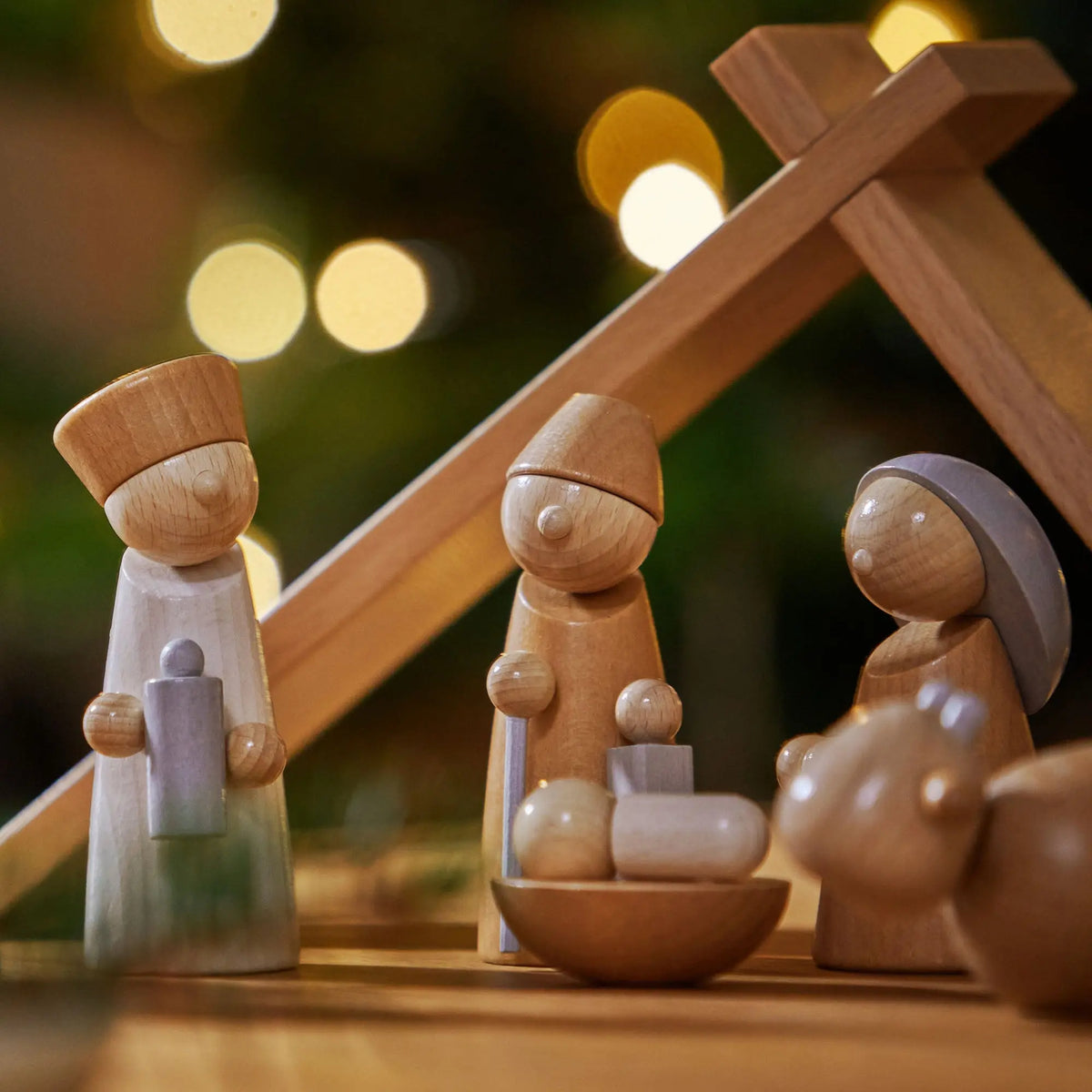  Natural Wood Nativity Set HABA USA Architectural Blocks