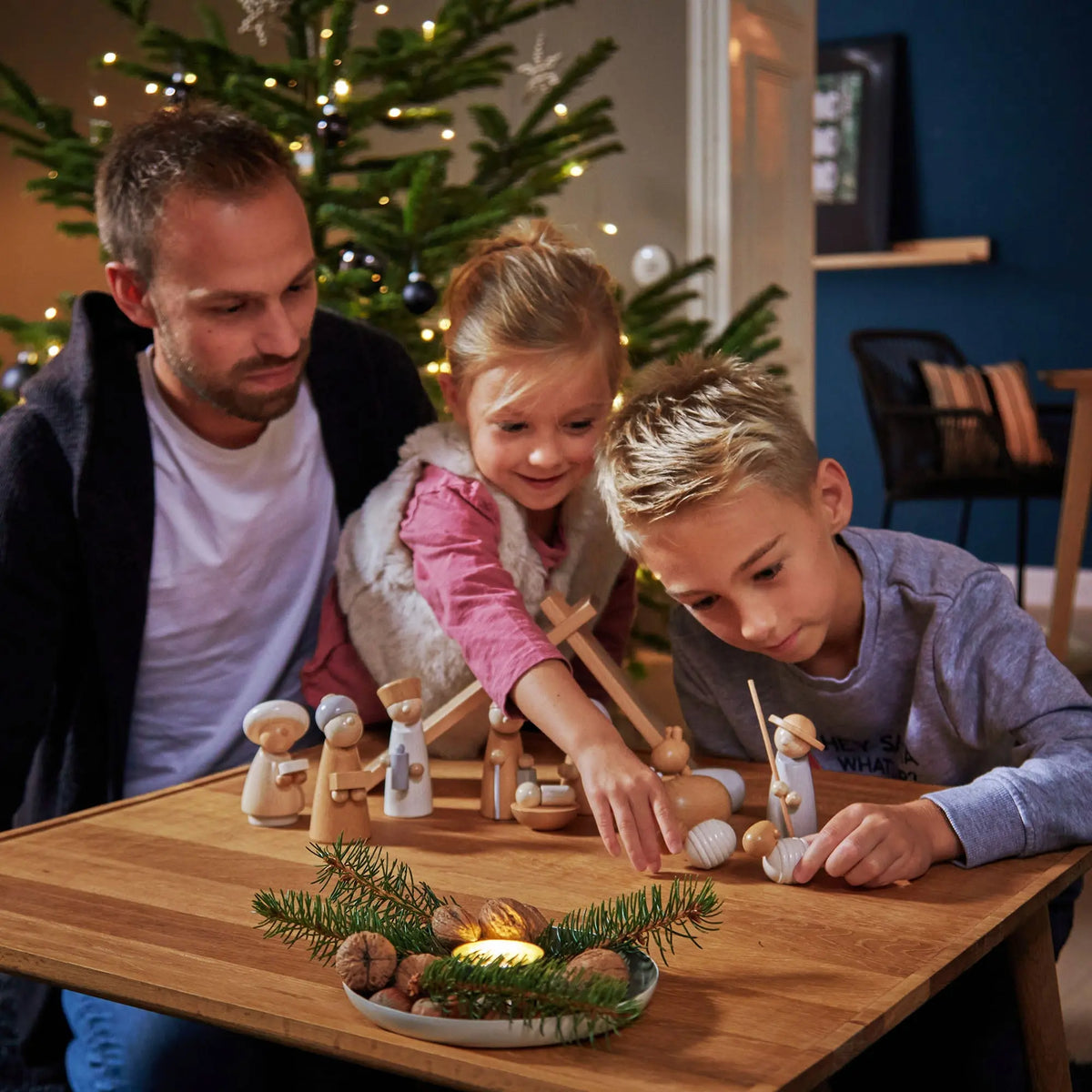  Natural Wood Nativity Set HABA USA Architectural Blocks