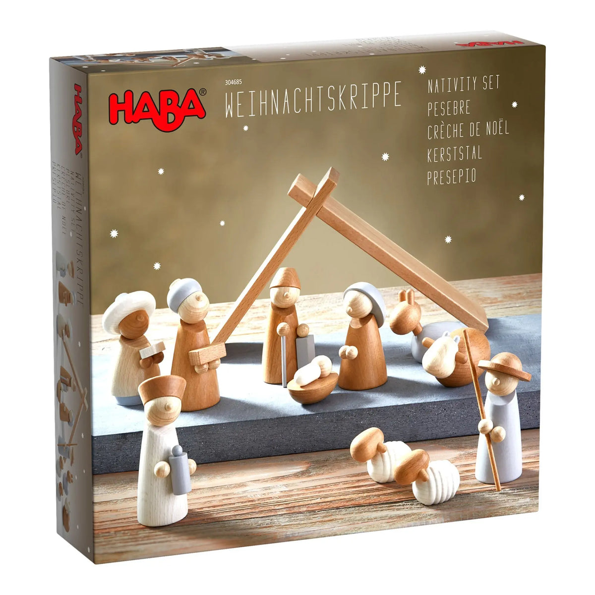  Natural Wood Nativity Set HABA USA Architectural Blocks