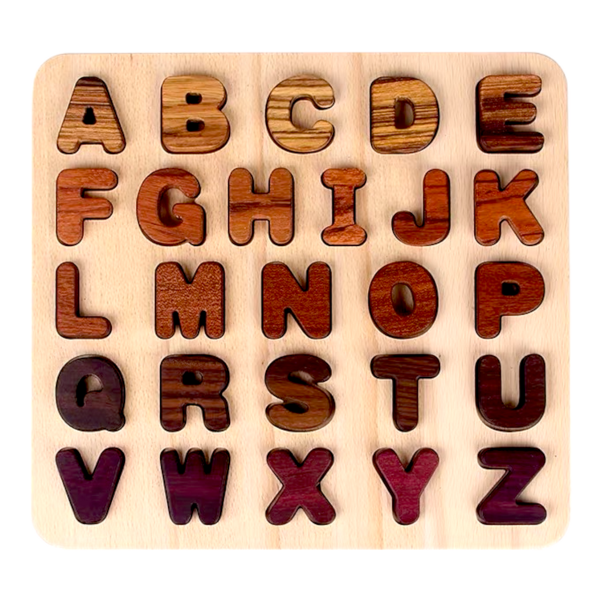 Natural Wood Alphabet & Number Puzzle – 3 Styles – view 2