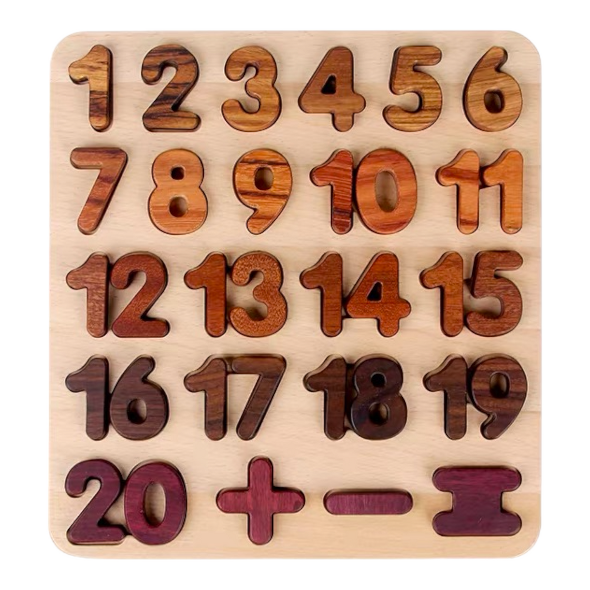 Natural Wood Alphabet & Number Puzzle – 3 Styles – view 4