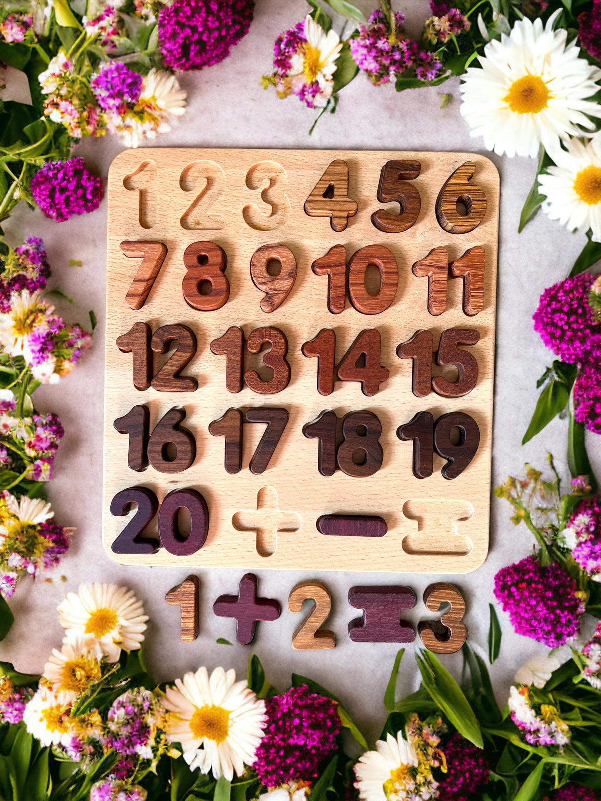 Natural Wood Alphabet & Number Puzzle – 3 Styles – view 9