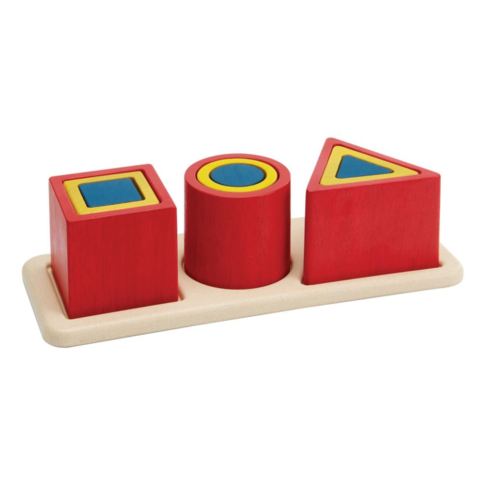 PlanToys Unit Plus Wooden Nesting Shape Puzzle