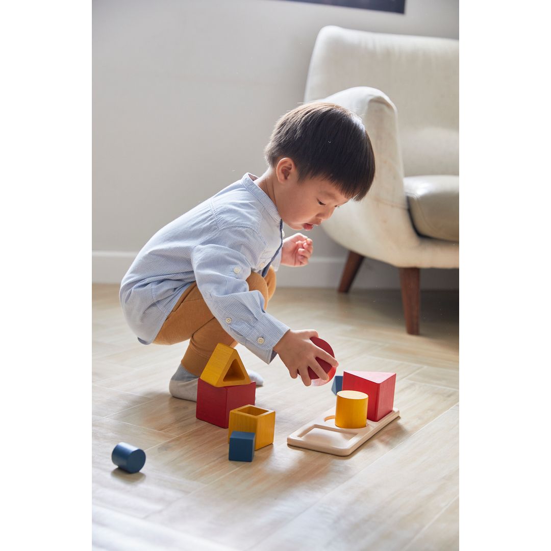 PlanToys Unit Plus Wooden Nesting Shape Puzzle