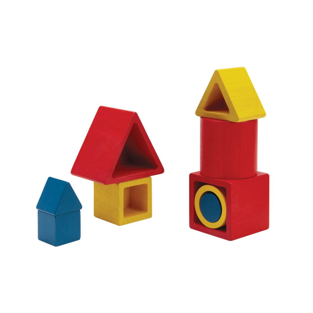 PlanToys Unit Plus Wooden Nesting Shape Puzzle