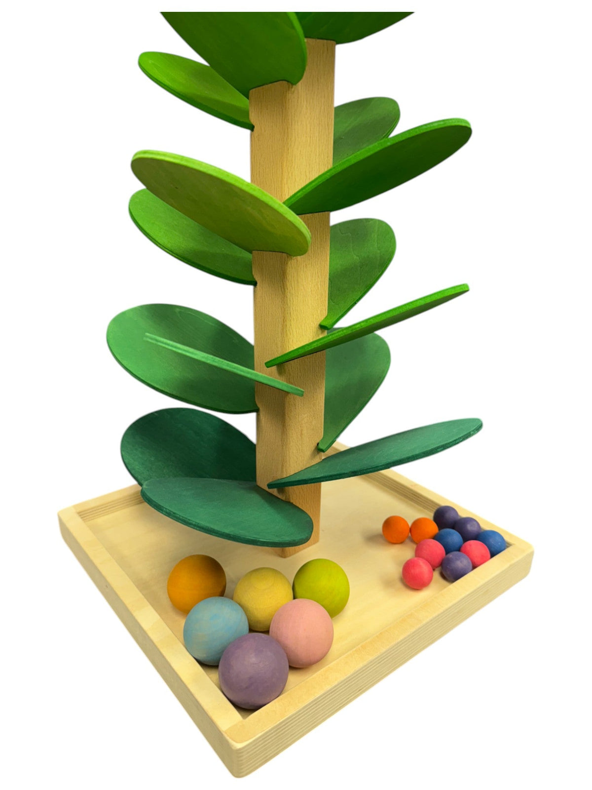 Preassembled Wooden Marble Tree – Rainbow, Pastel or Green by Green Elephant Home and Toys – alternate view 21