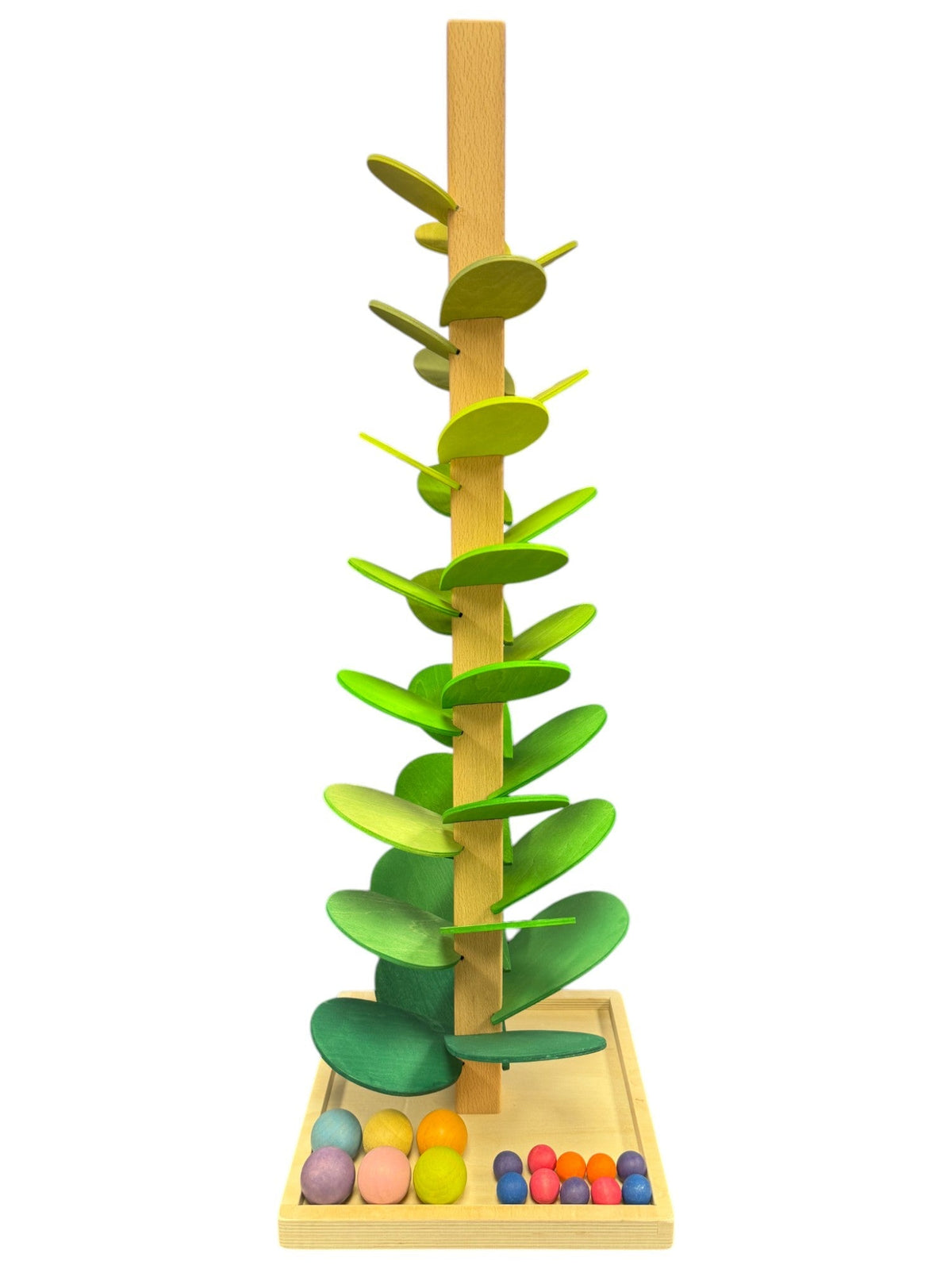 Preassembled Wooden Marble Tree – Rainbow, Pastel or Green by Green Elephant Home and Toys – alternate view 22
