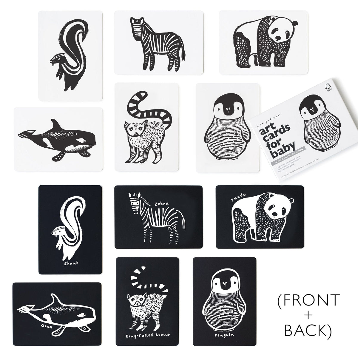Newborn Baby Gift Set - Black + White - The Baby Penguin