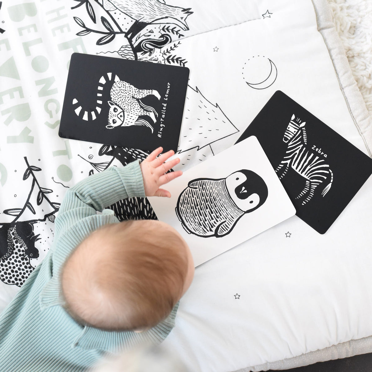 Newborn Baby Gift Set - Black + White - The Baby Penguin