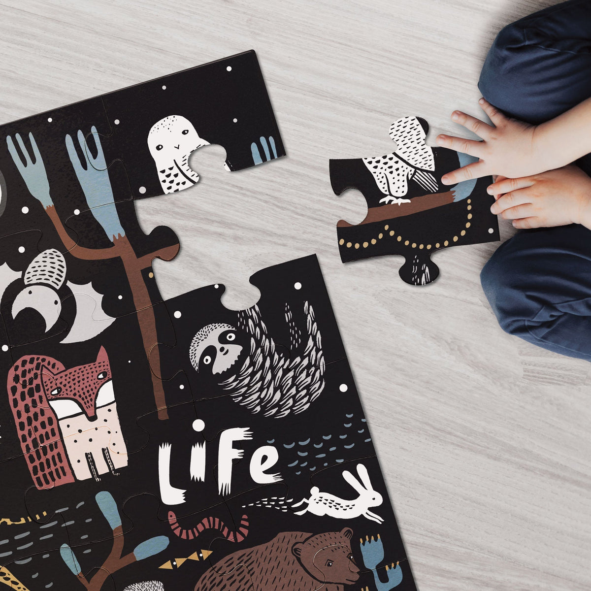 Night Life Floor Puzzle - The Baby Penguin