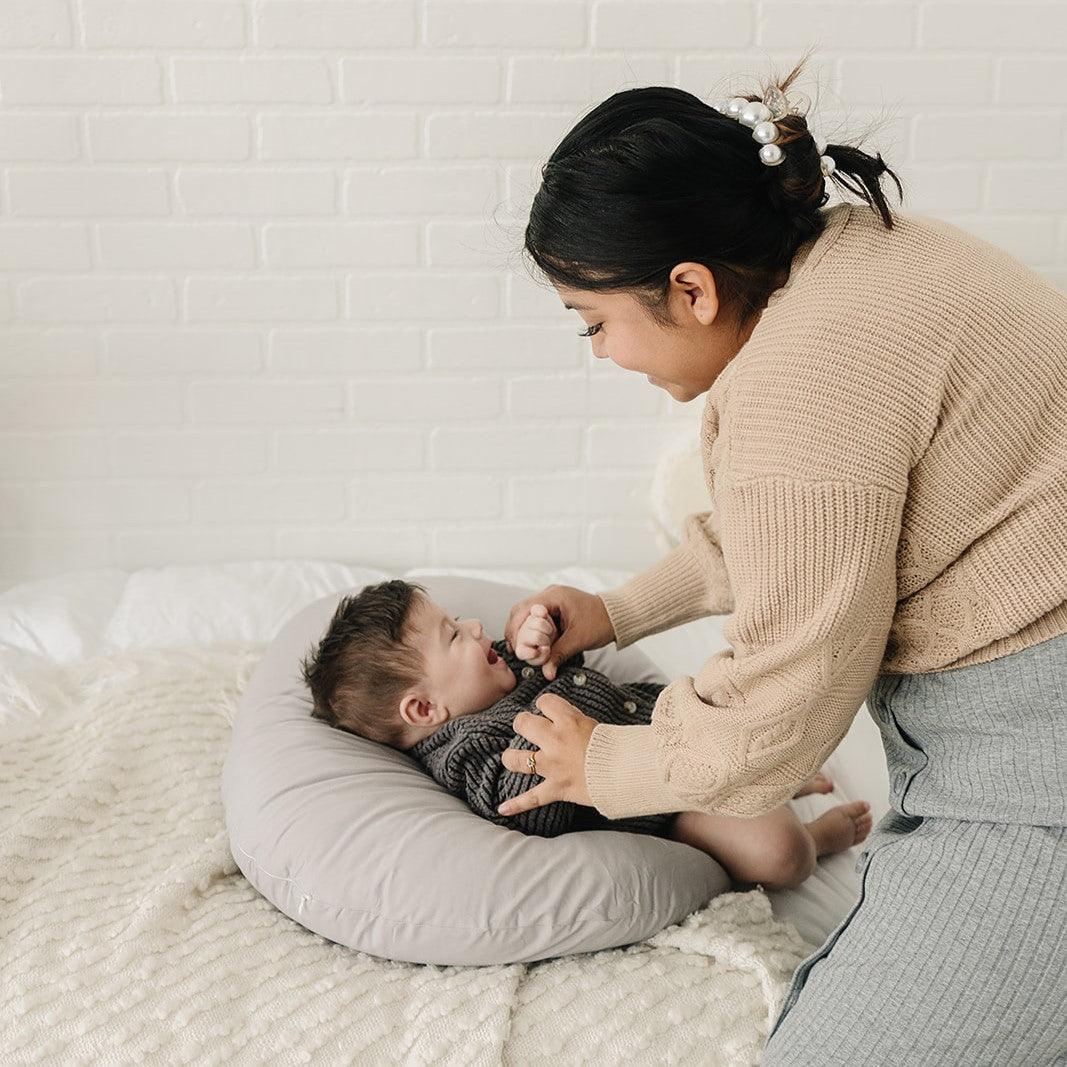 Nursing Pillow Cover - Stone - The Baby Penguin