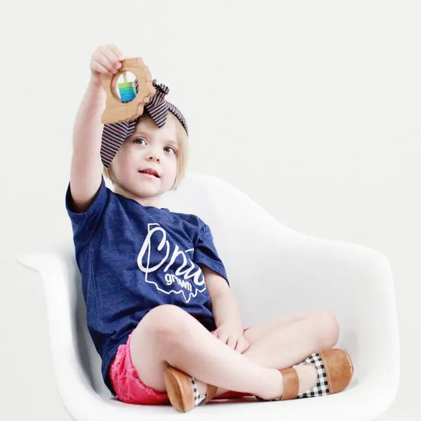 Ohio State Wooden Baby Rattle™ | Made in the USA | Rattles | The Baby Penguin