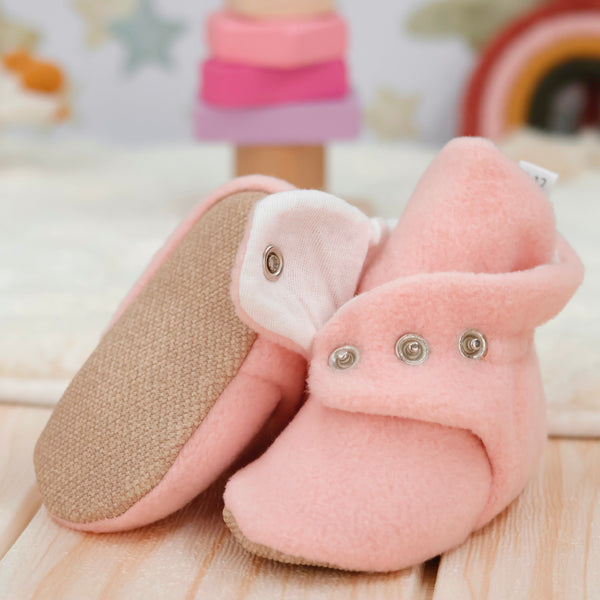 Organic Baby Booties, Newborn Booties Basic, Pudra - The Baby Penguin
