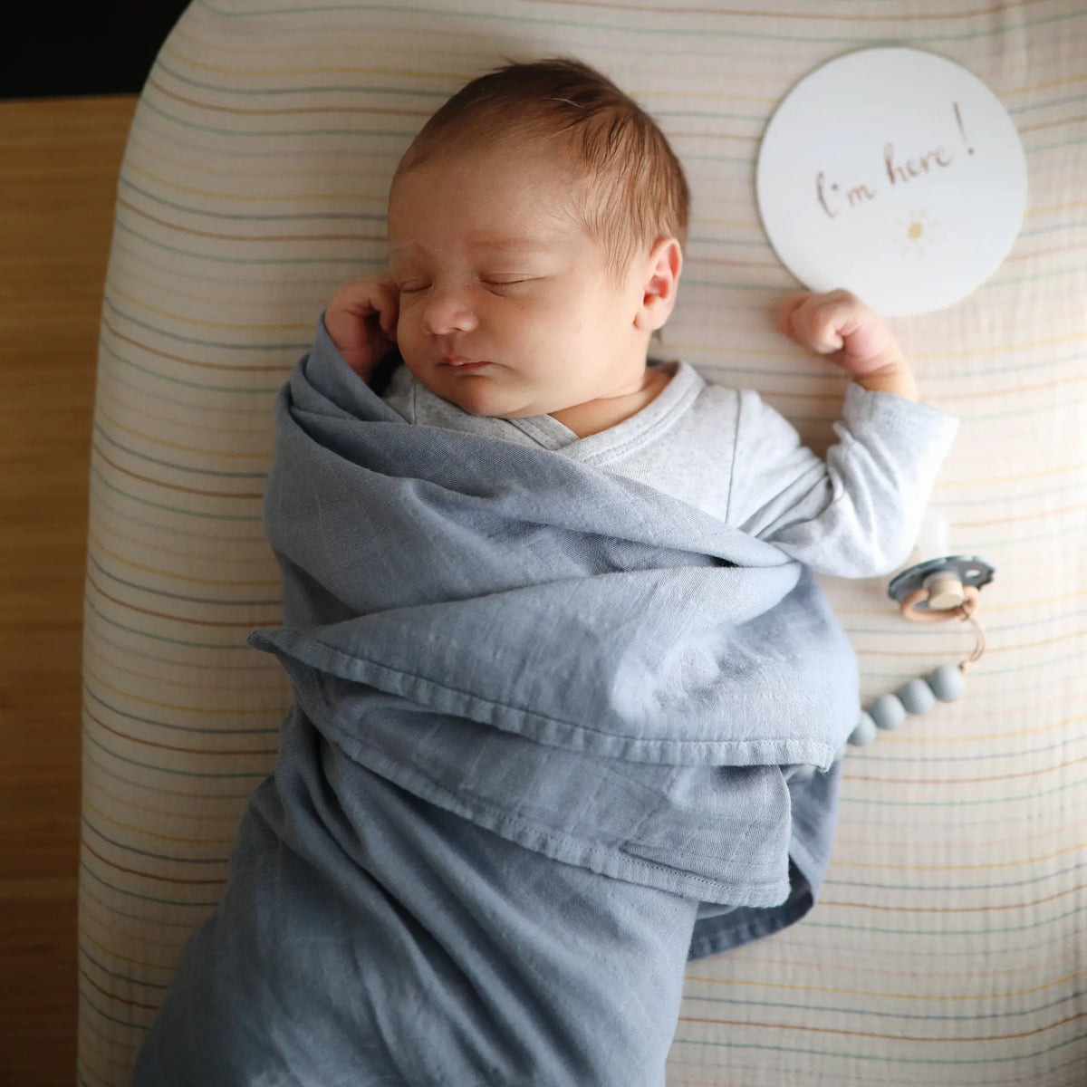 Organic Cotton Muslin Swaddle Blanket | Swaddle | The Baby Penguin