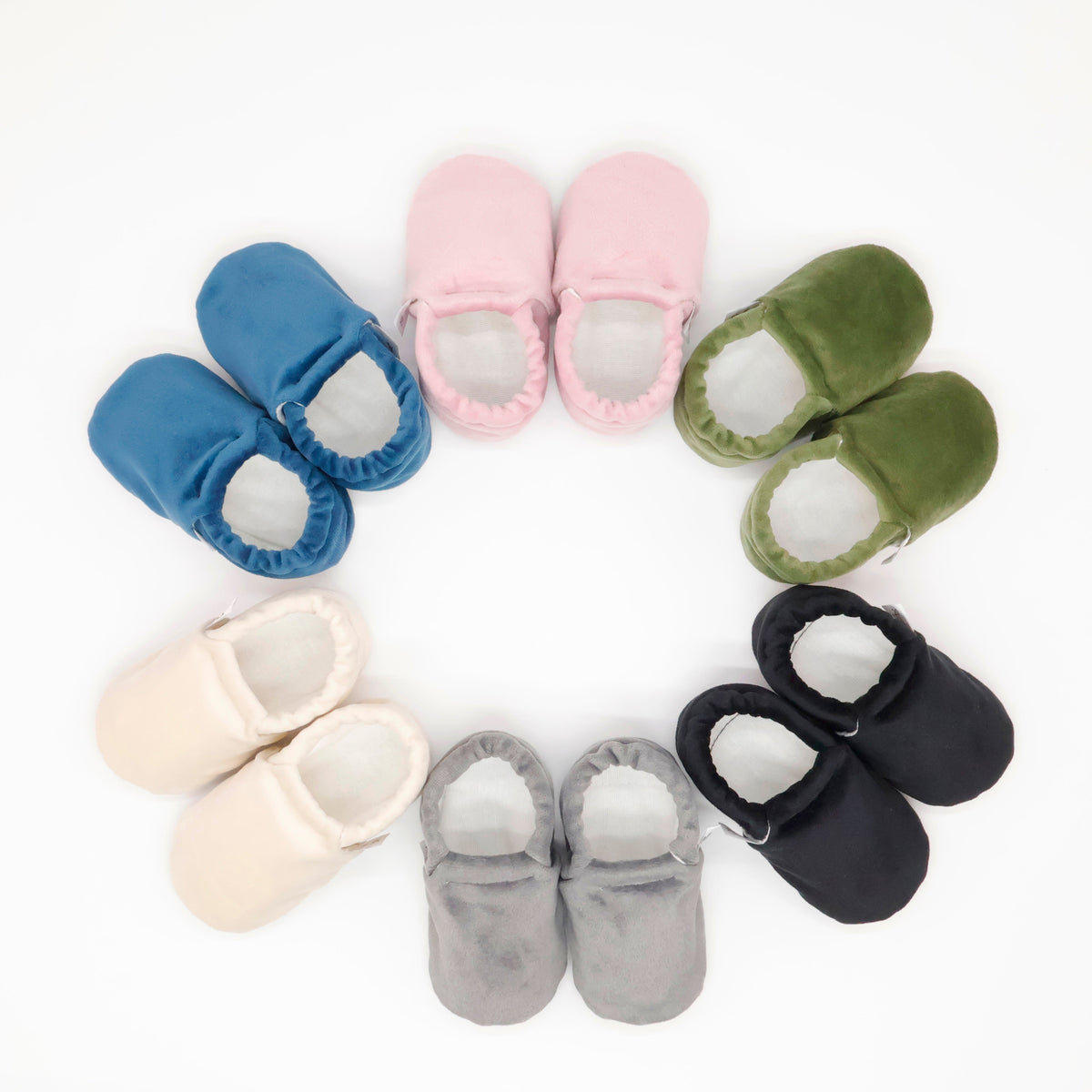 Organic Cotton Velvet Home Nursery Moccasin Shoes - The Baby Penguin