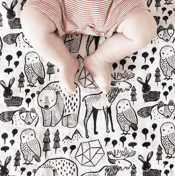 Organic Muslin Swaddle - Nordic - The Baby Penguin