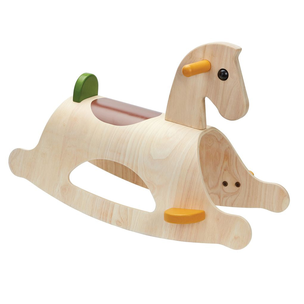 PlanToys Palomino Wooden Rocking Horse – Modern Rustic