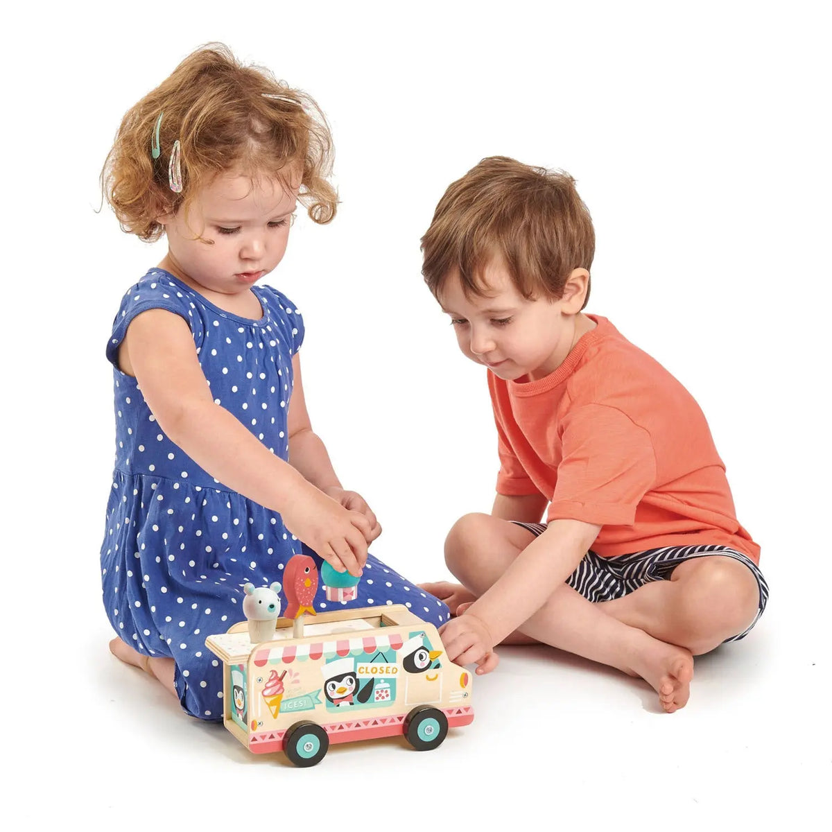 Tender Leaf Penguin's Gelato Wooden Toy Van