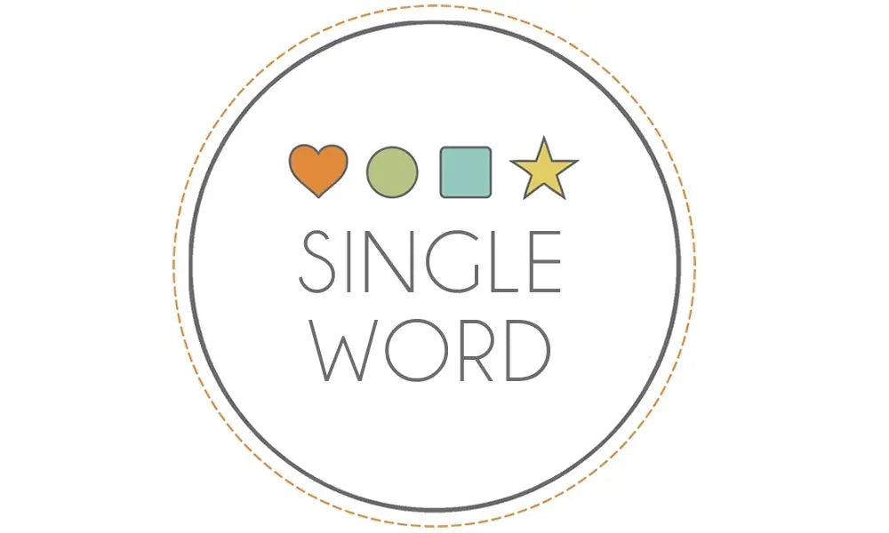 Personalization add-on graphic reading Single Word