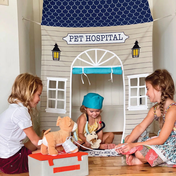 Pet Hospital Doorway Storefront with Vet's Kit | Play Tent | The Baby Penguin