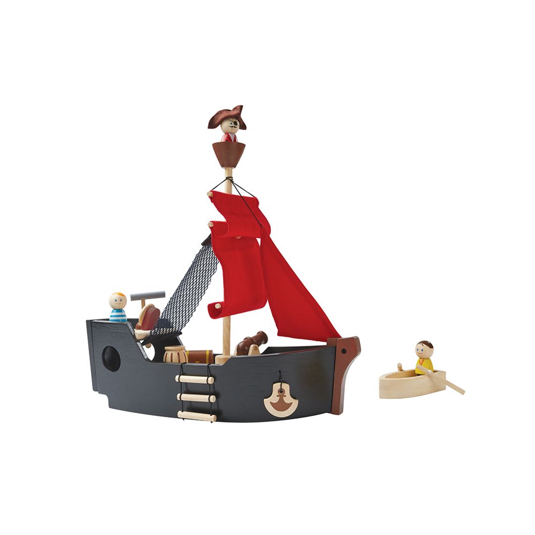 PlanToys Wooden Pirate Ship Playset