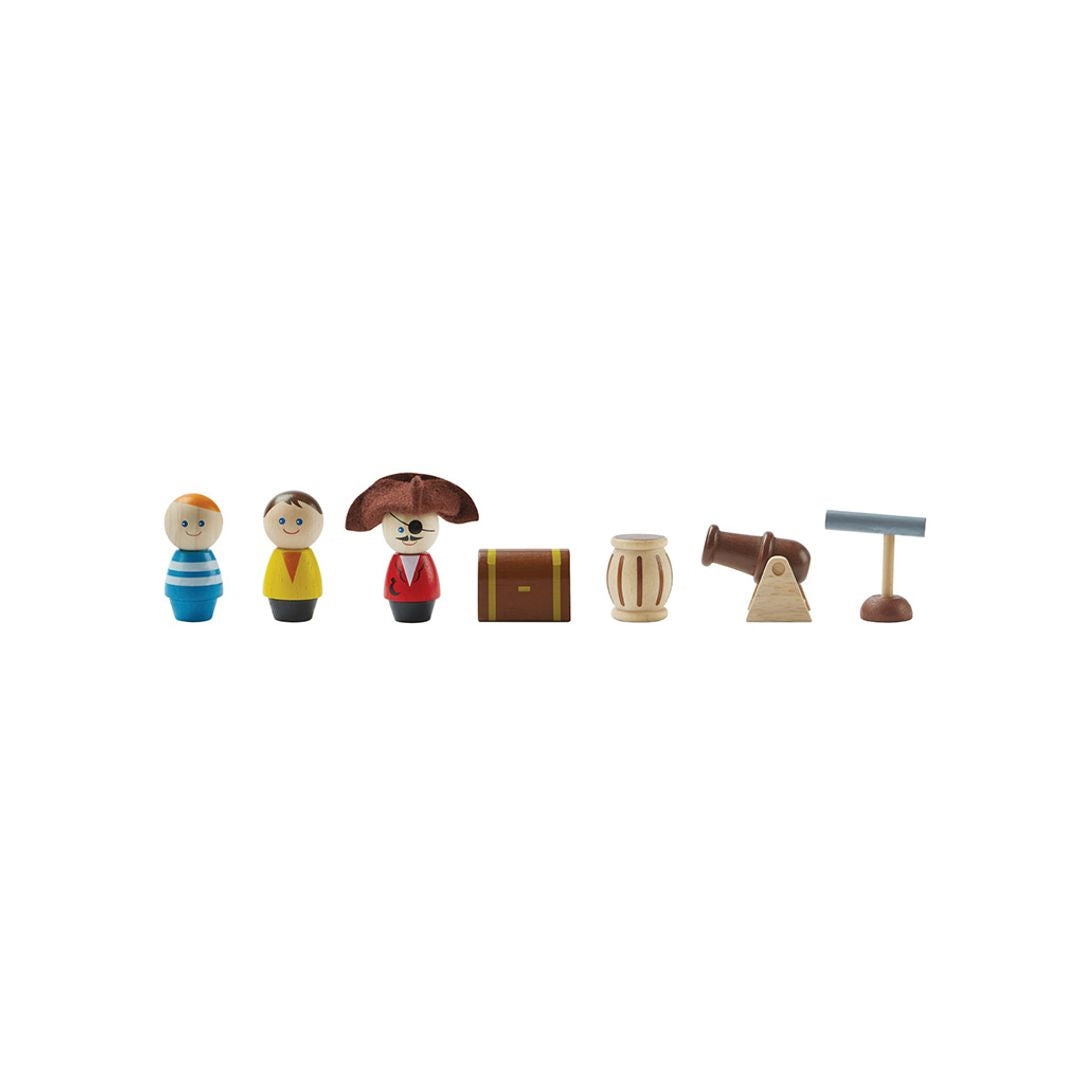 PlanToys Wooden Pirate Ship Playset