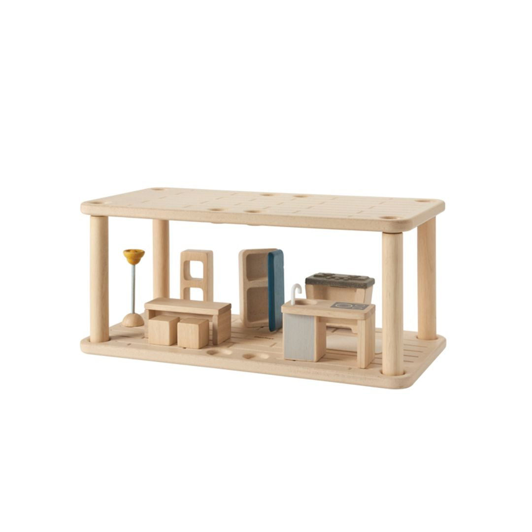PlanToys PlanSpace Kitchen and Dining Dollhouse Set
