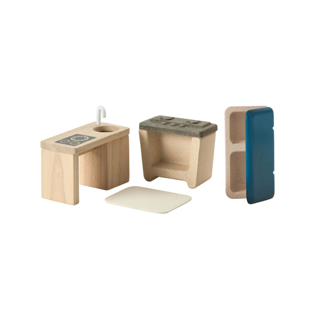 PlanToys PlanSpace Kitchen and Dining Dollhouse Set