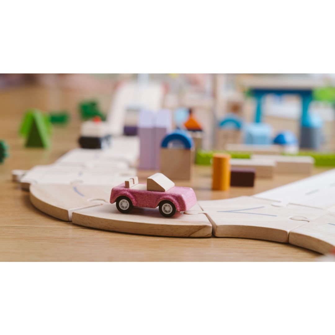 PlanToys PlanWorld Wooden Vehicle Set, 5 Vehicles