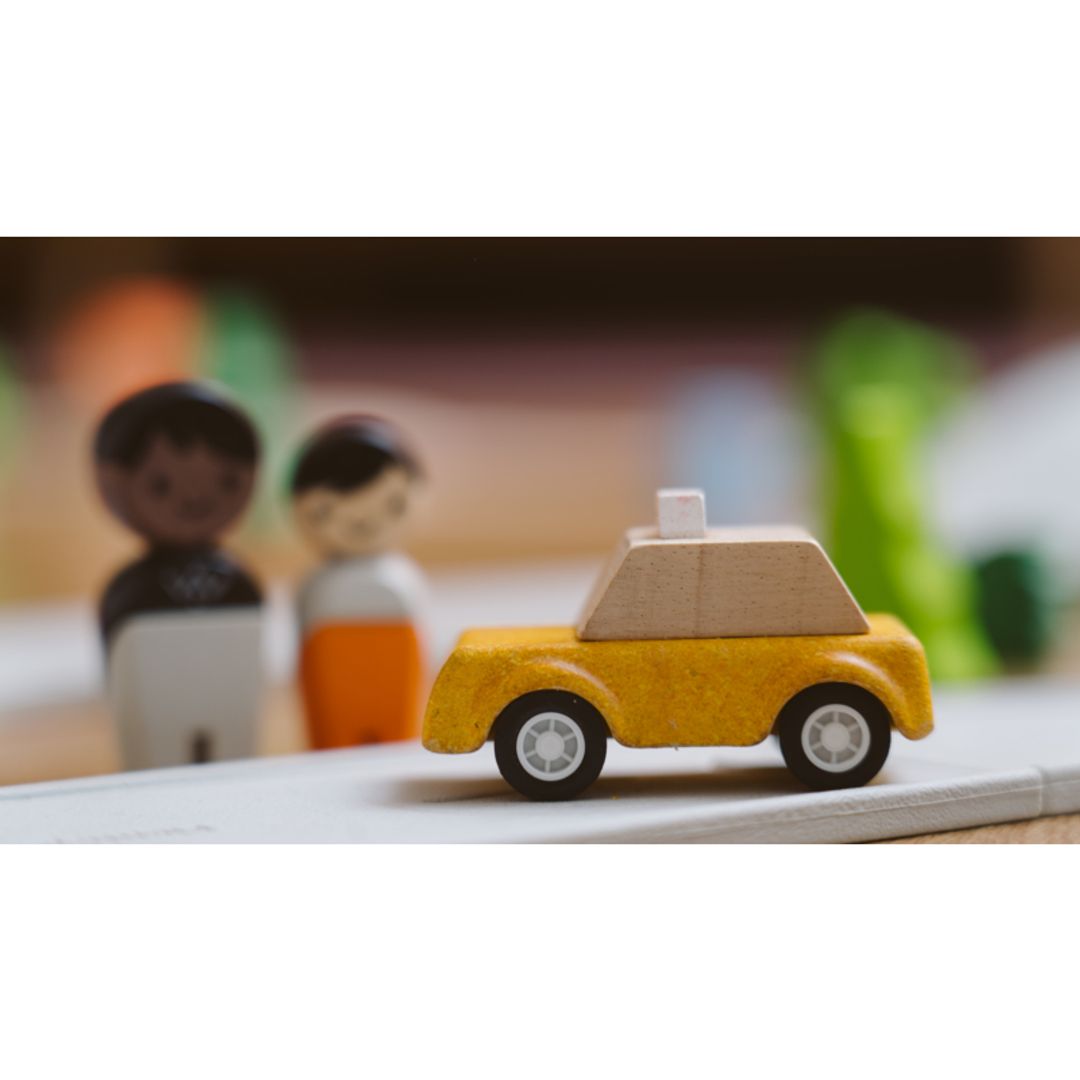 PlanToys PlanWorld Wooden Vehicle Set, 5 Vehicles