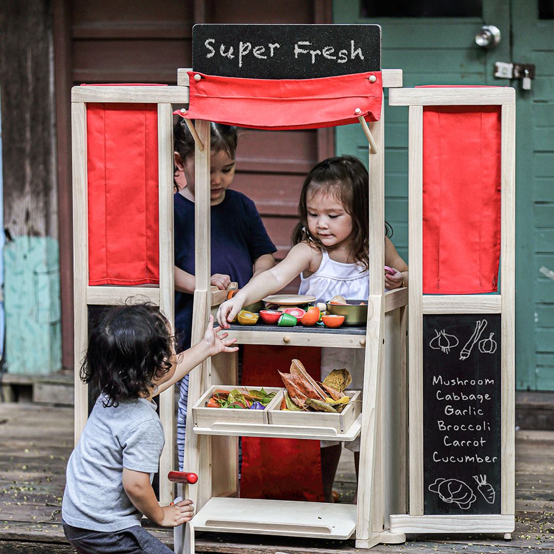 PlanToys Wooden Play Center and Puppet Theater