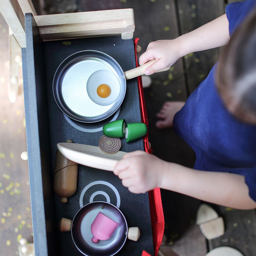 PlanToys Wooden Play Center and Puppet Theater