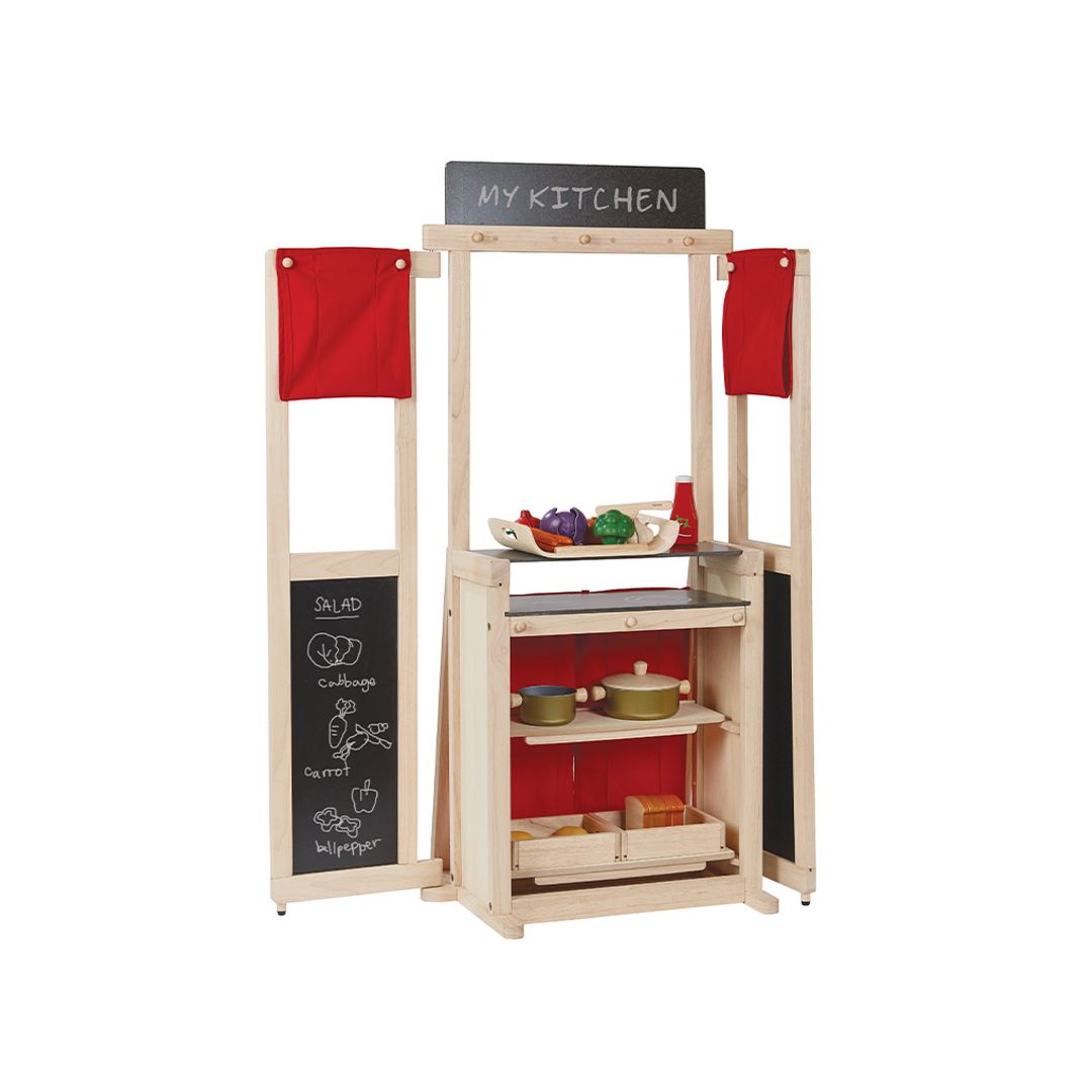 PlanToys Wooden Play Center and Puppet Theater