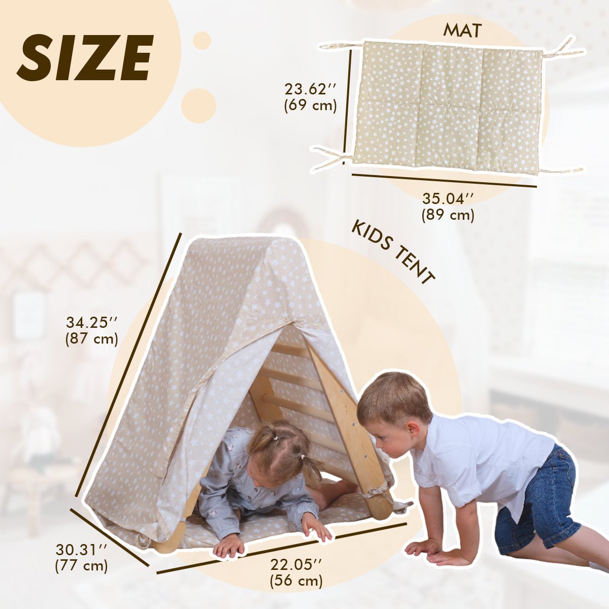 Play Tent Cover with Mat for Climbing Triangle Ladder - The Baby Penguin