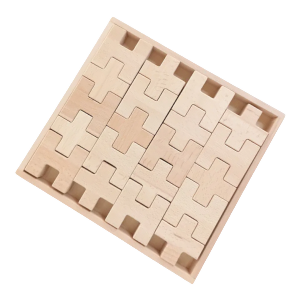 **Pre-order (Ships in 2-3 Weeks)**20 Pcs Wooden H and + Shape Blocks Set with Storage Tray |  | The Baby Penguin