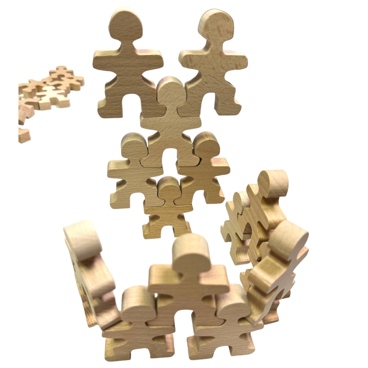 32-Piece Wooden Balancing People Set by Green Elephant Home and Toys – alternate view 3