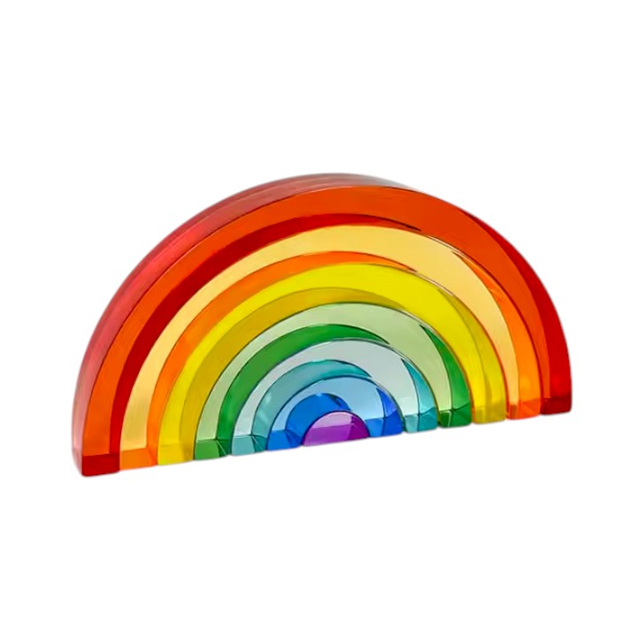 **Pre-order (Ships in 2-3 Weeks)**6-Piece Small Crystal Clear Rainbow Lucite Blocks – High Transparency Acrylic |  | The Baby Penguin