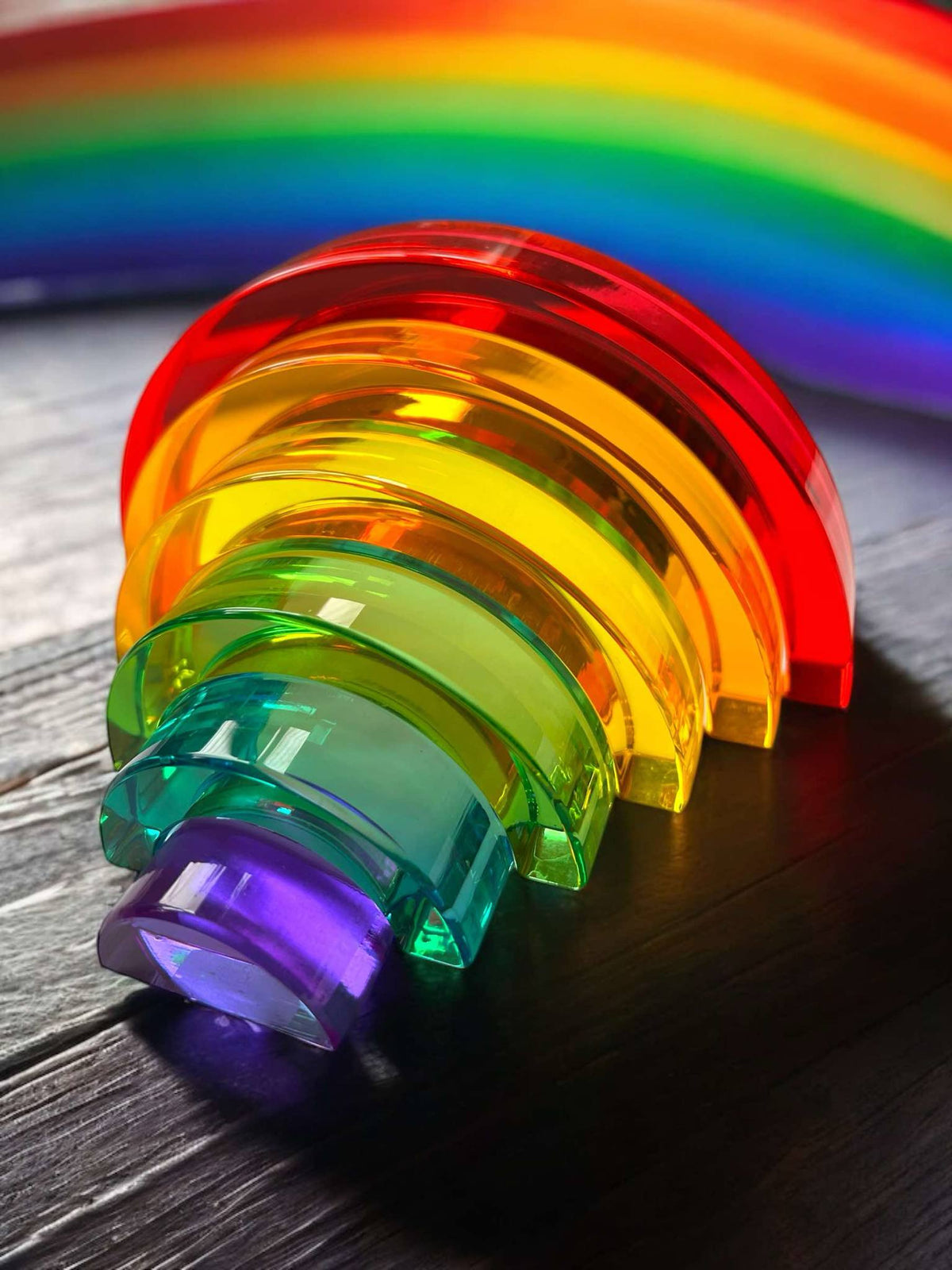 6-Piece Small Crystal Clear Acrylic Rainbow – product image 3