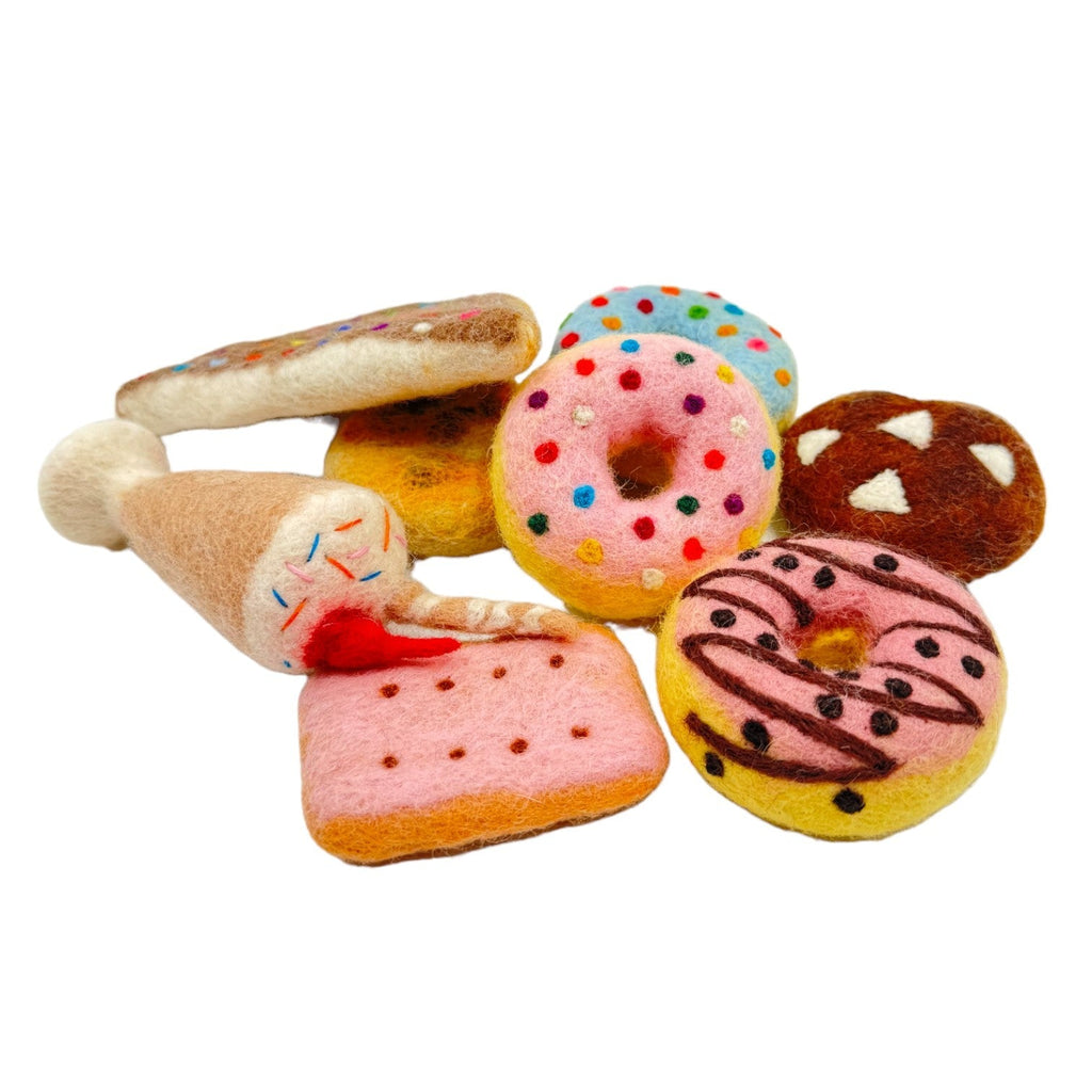 **Pre-order (Ships in 2-3 Weeks)**Handmade in Nepal 100% Wool Felt Foods Play Set for Pretend Cooking and Farmer's Market Play |  | The Baby Penguin