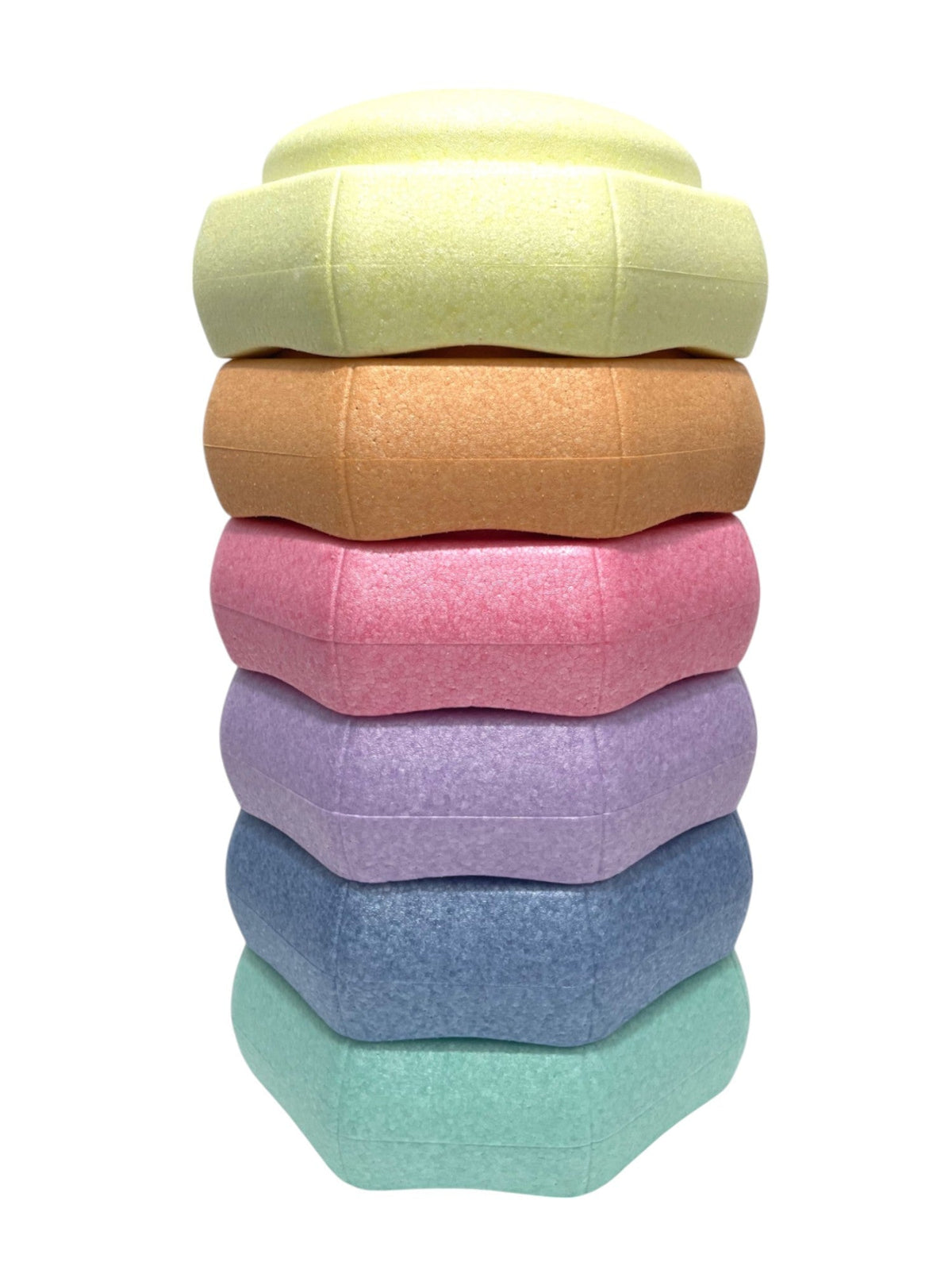 Mint stepping stone stacked with other colors