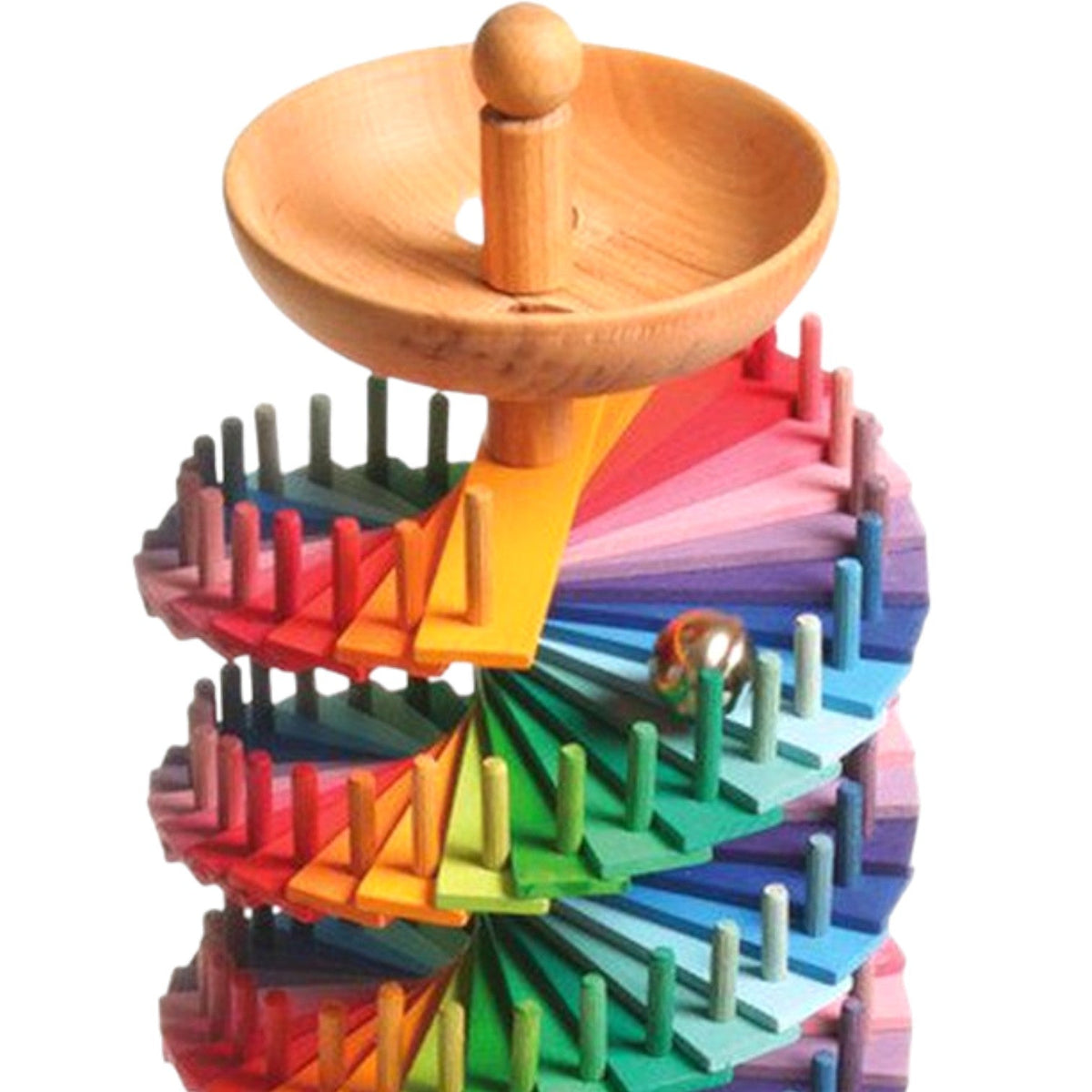 Musical Rainbow Ball Run Assembly Set by Green Elephant Home and Toys – alternate view 6