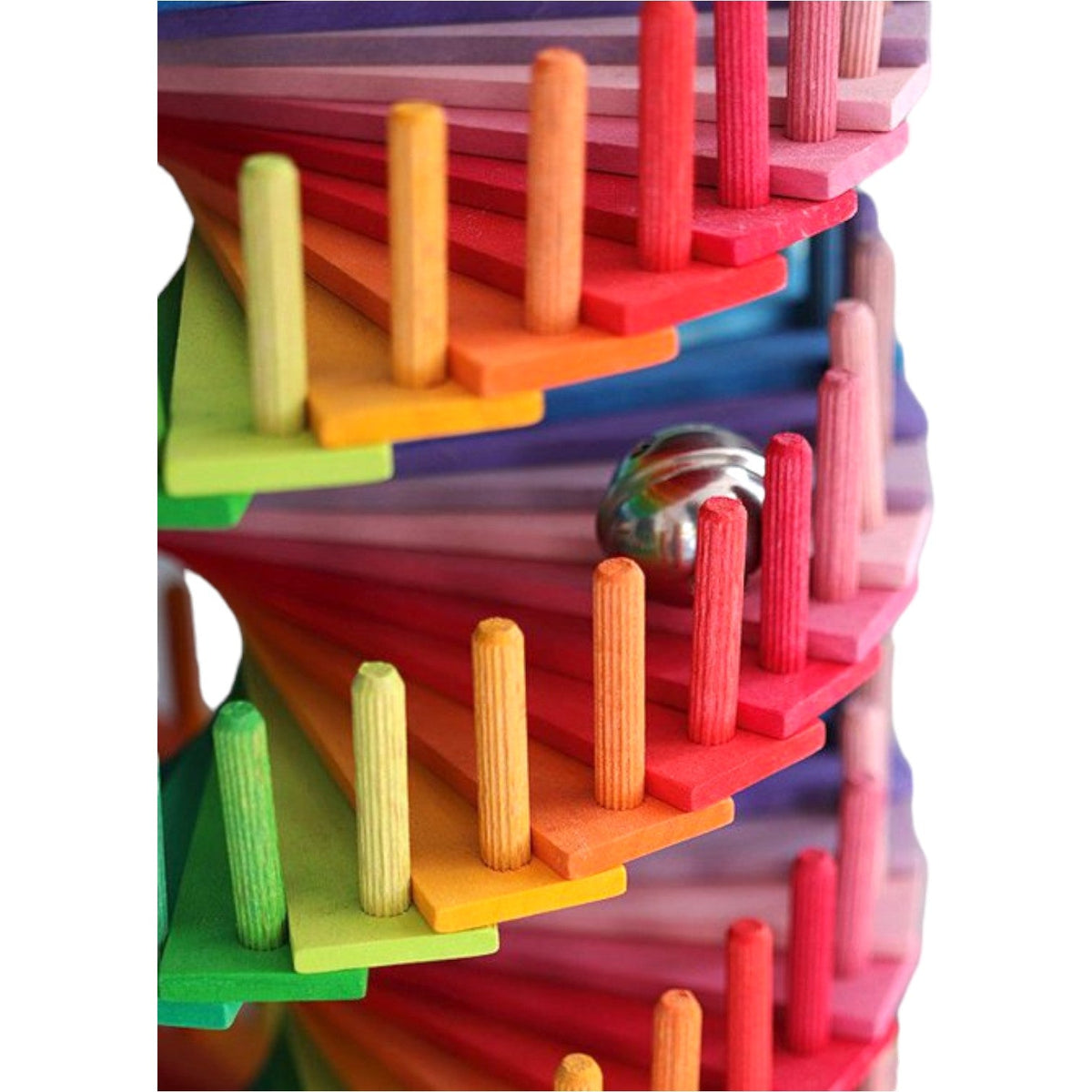 Musical Rainbow Ball Run Assembly Set by Green Elephant Home and Toys – alternate view 7