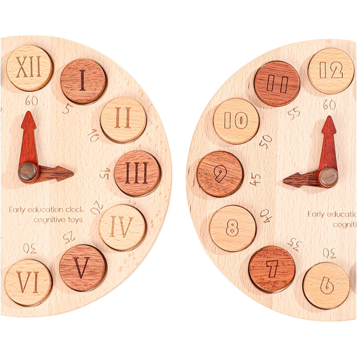 Roman and Arabic numeral faces shown side by side