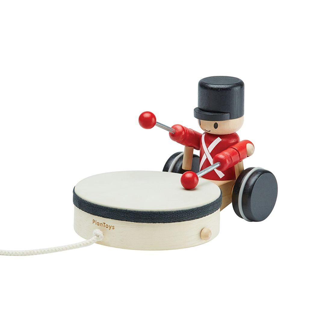 PlanToys Wooden Pull-Along Drummer Toy
