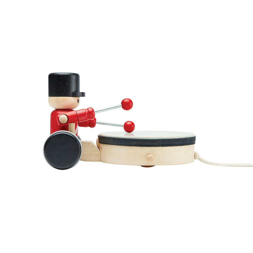 PlanToys Wooden Pull-Along Drummer Toy