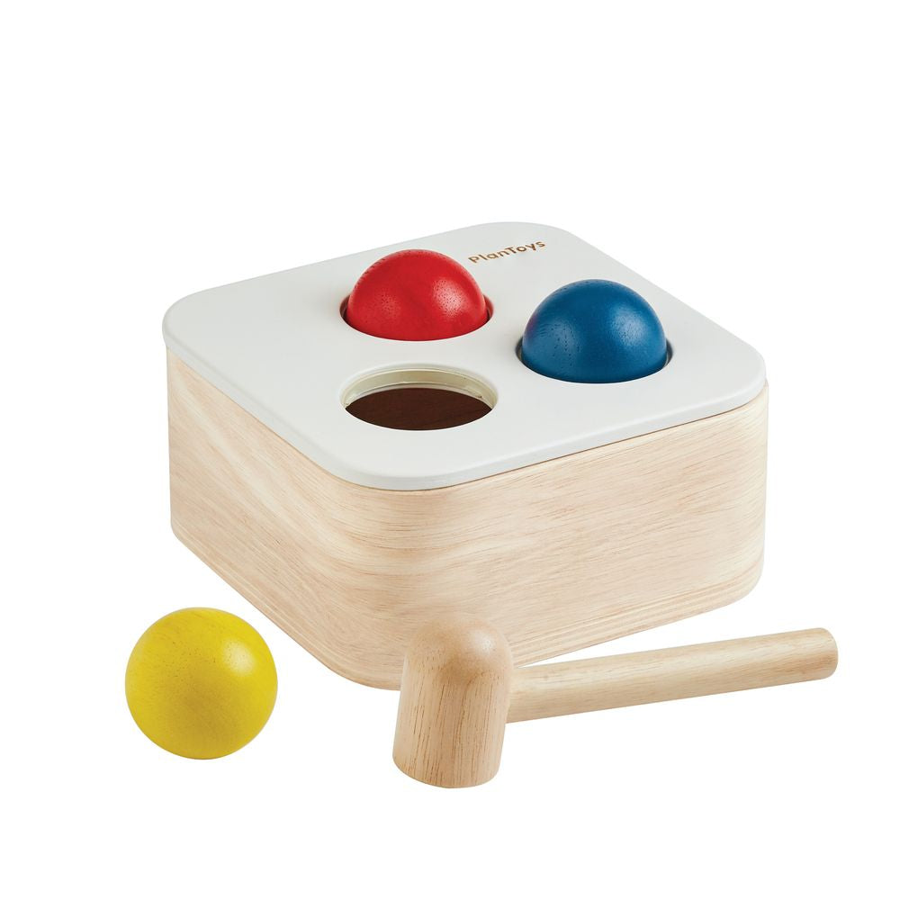 PlanToys Wooden Punch and Drop Ball Bin