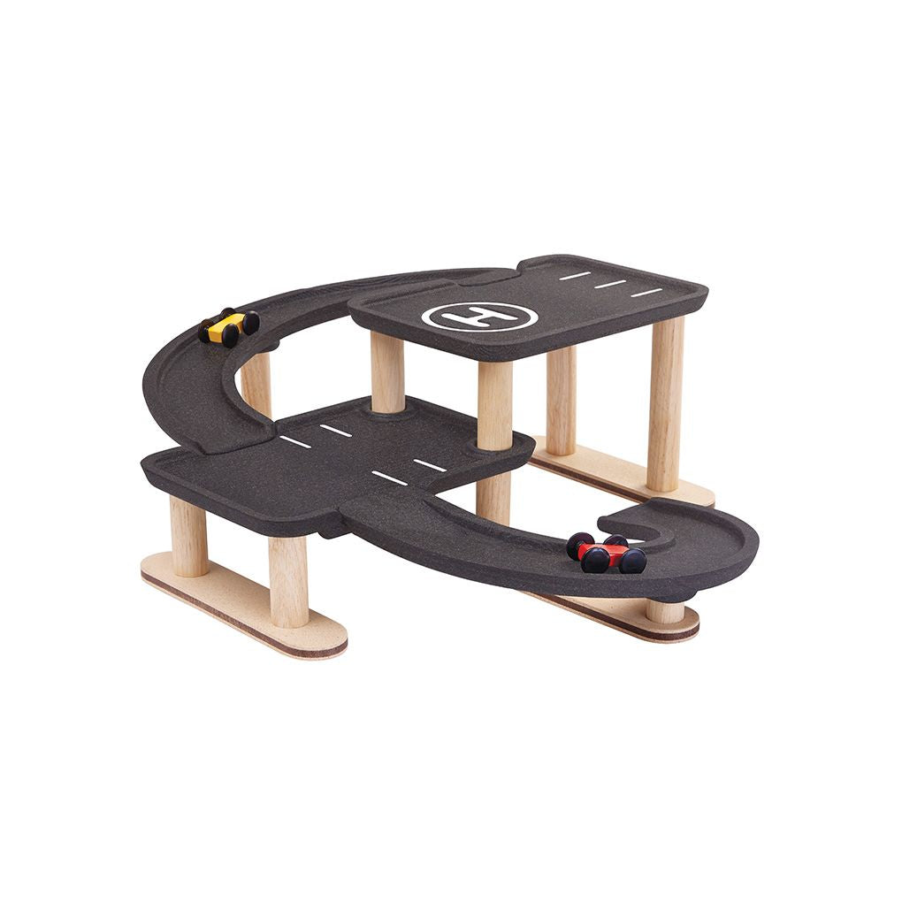 PlanToys Race N Play Wooden Parking Garage