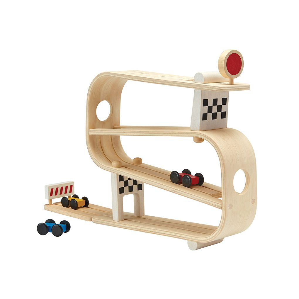 PlanToys Wooden Ramp Racer with 3 Cars