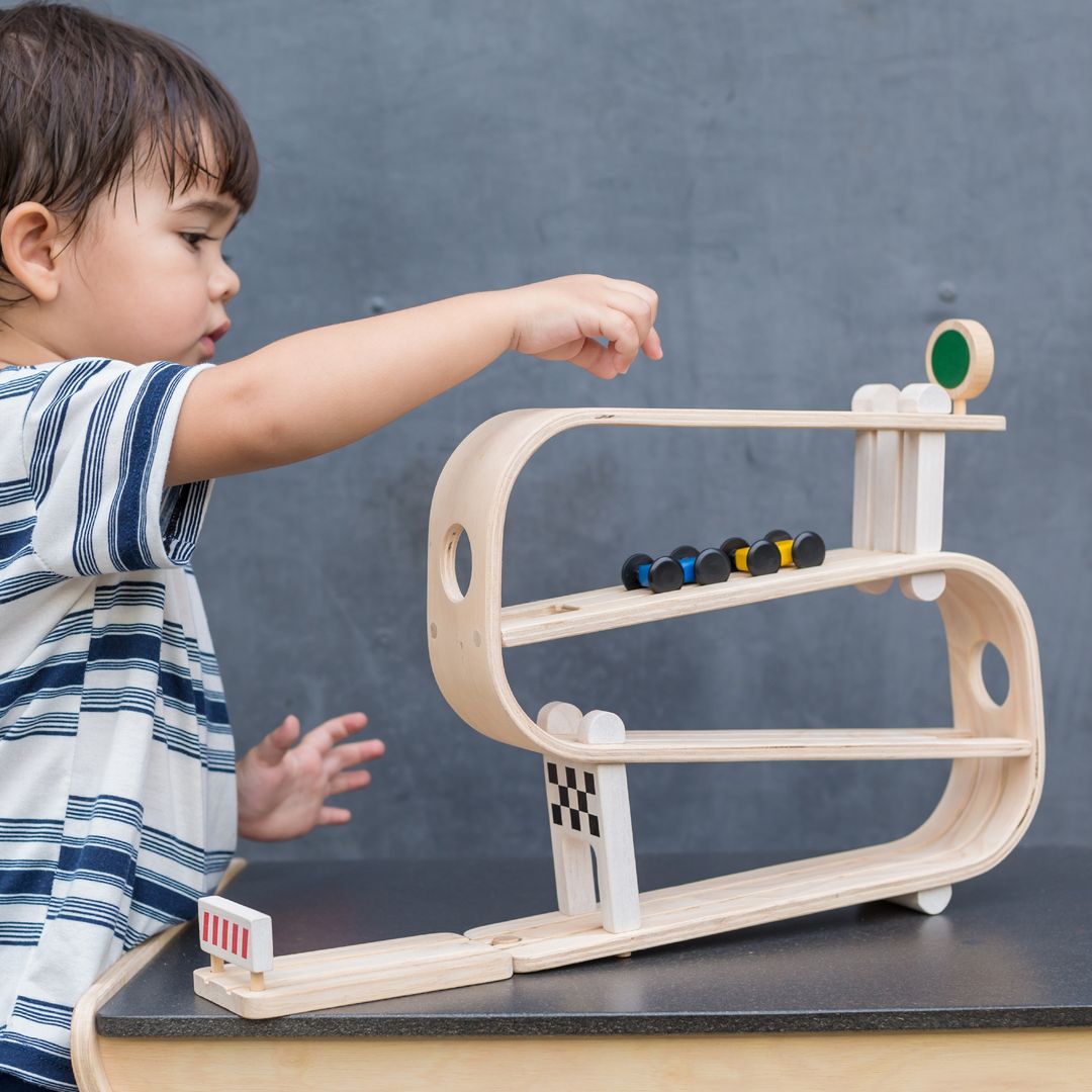 PlanToys Wooden Ramp Racer with 3 Cars